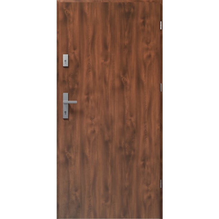 Drzwi zewnętrzne akustyczne 70 VIVALDI RC3/ 44dB orzech 90 prawe + zestaw okuć KL 3