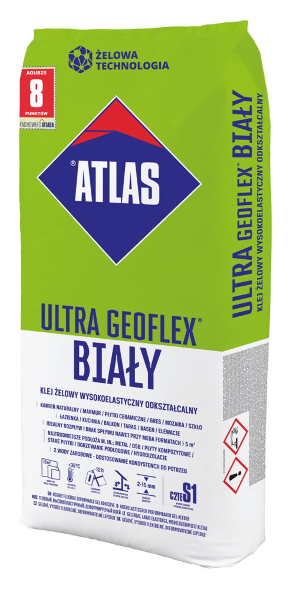 Klej Atlas Ultra Geoflex biały 22,5 kg 2