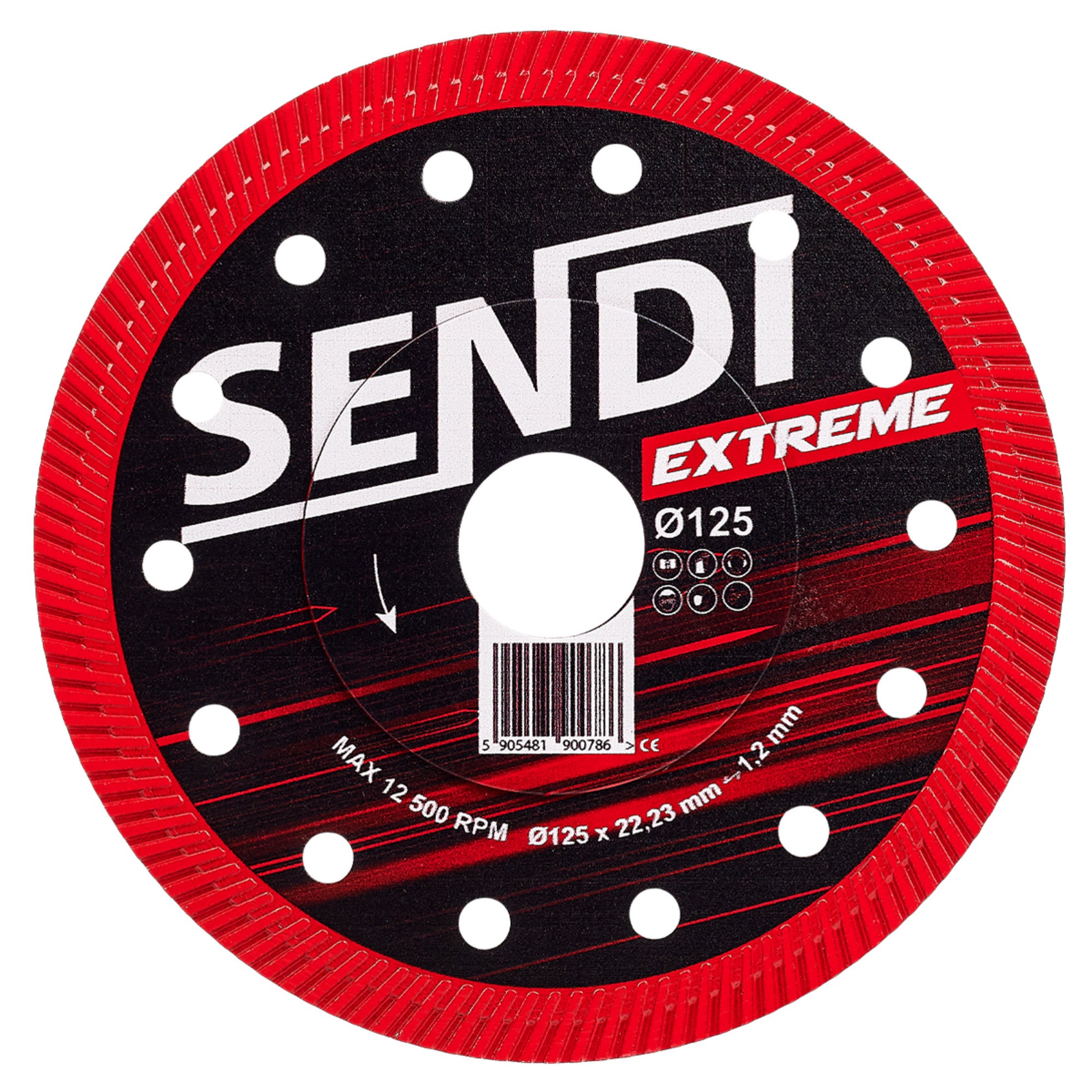 Tarcza diamentowa EXTREME, 125/22,2 mm SENDI