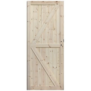 Skrzydło pełne Loft 2 60 lewe sosna surowa