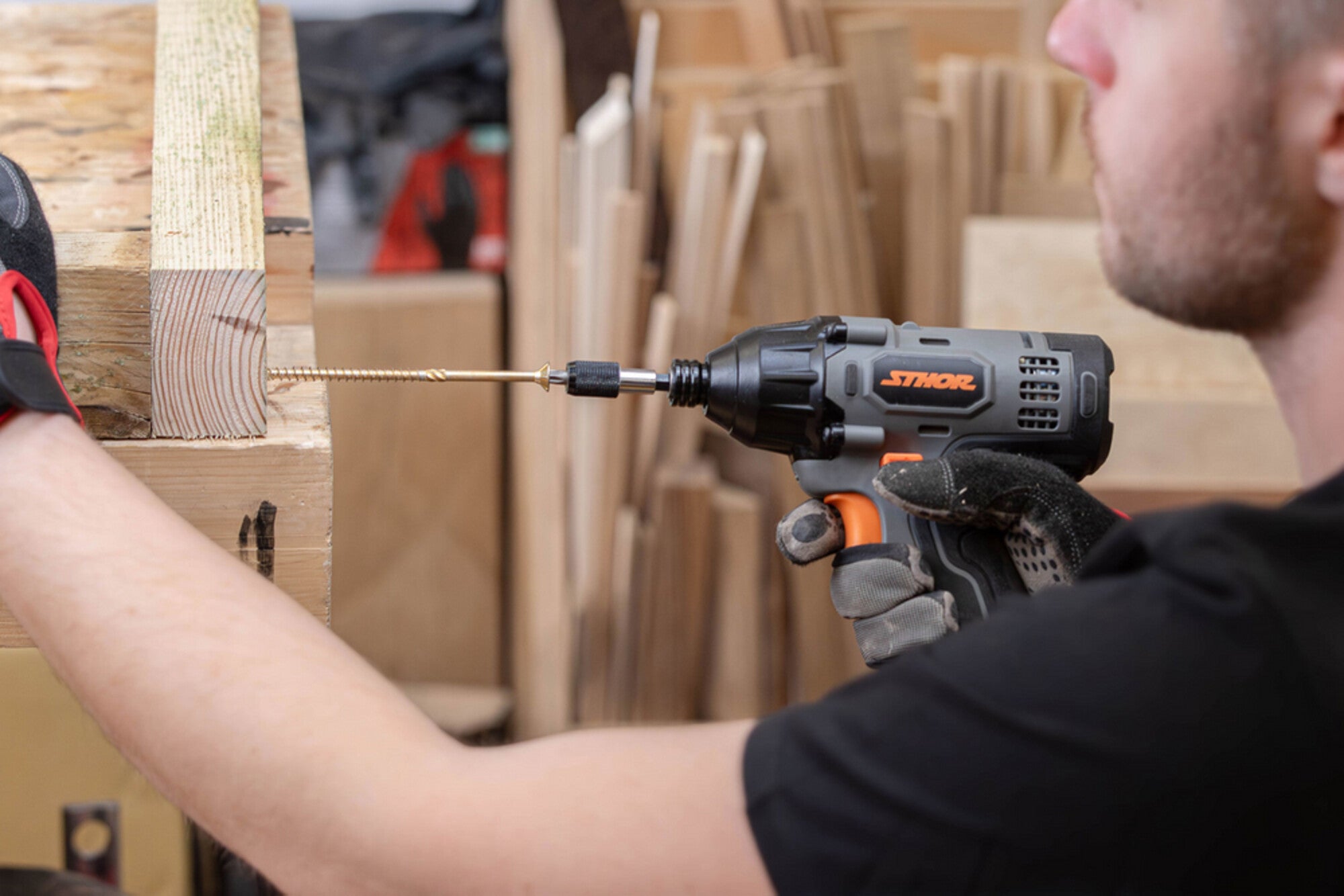 Zakrętarka udarowa 1/4" 20V 78113 Sthor / bez aku 3