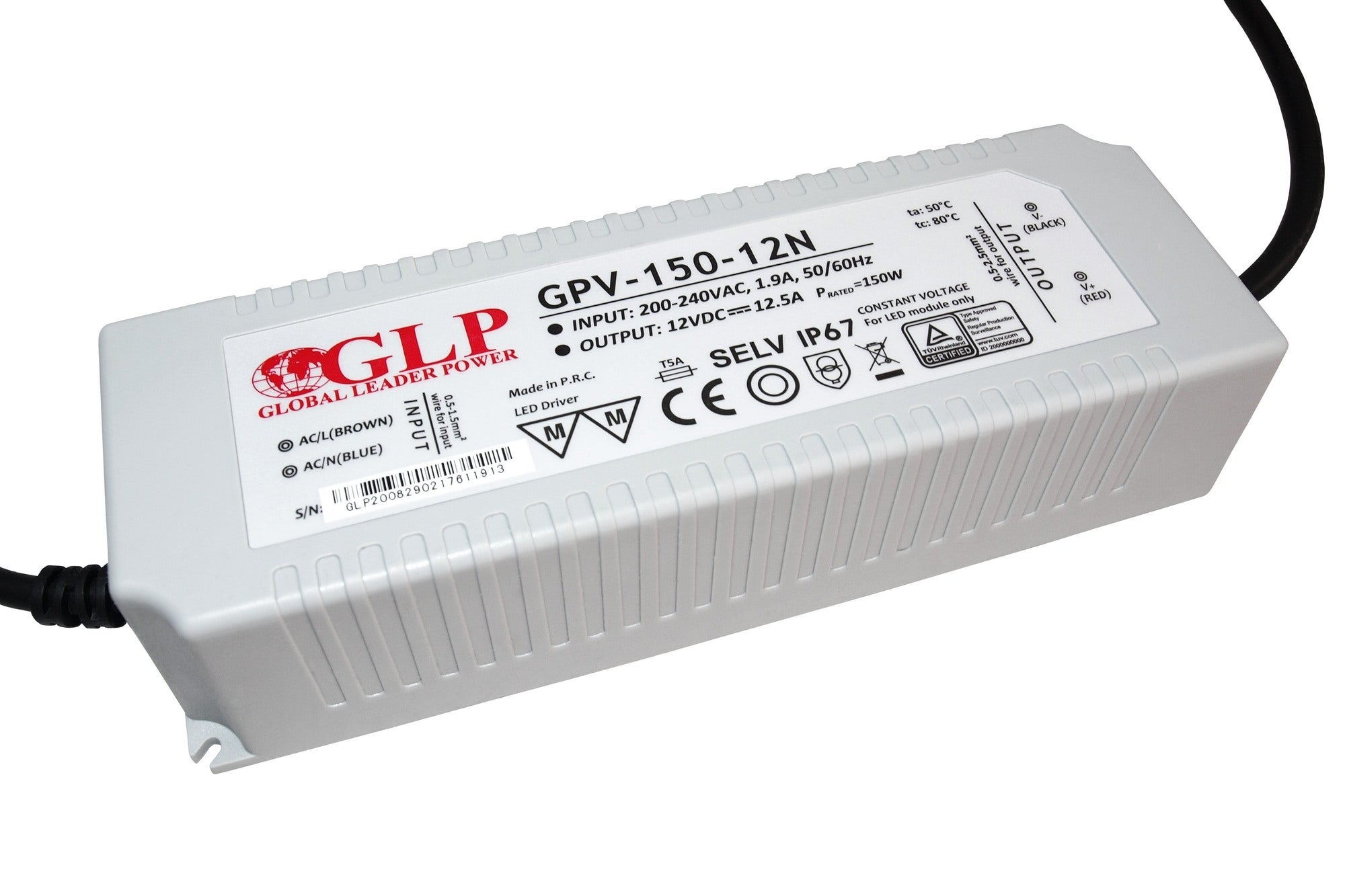 Zasilacz LED GPV 150W 12V IP67