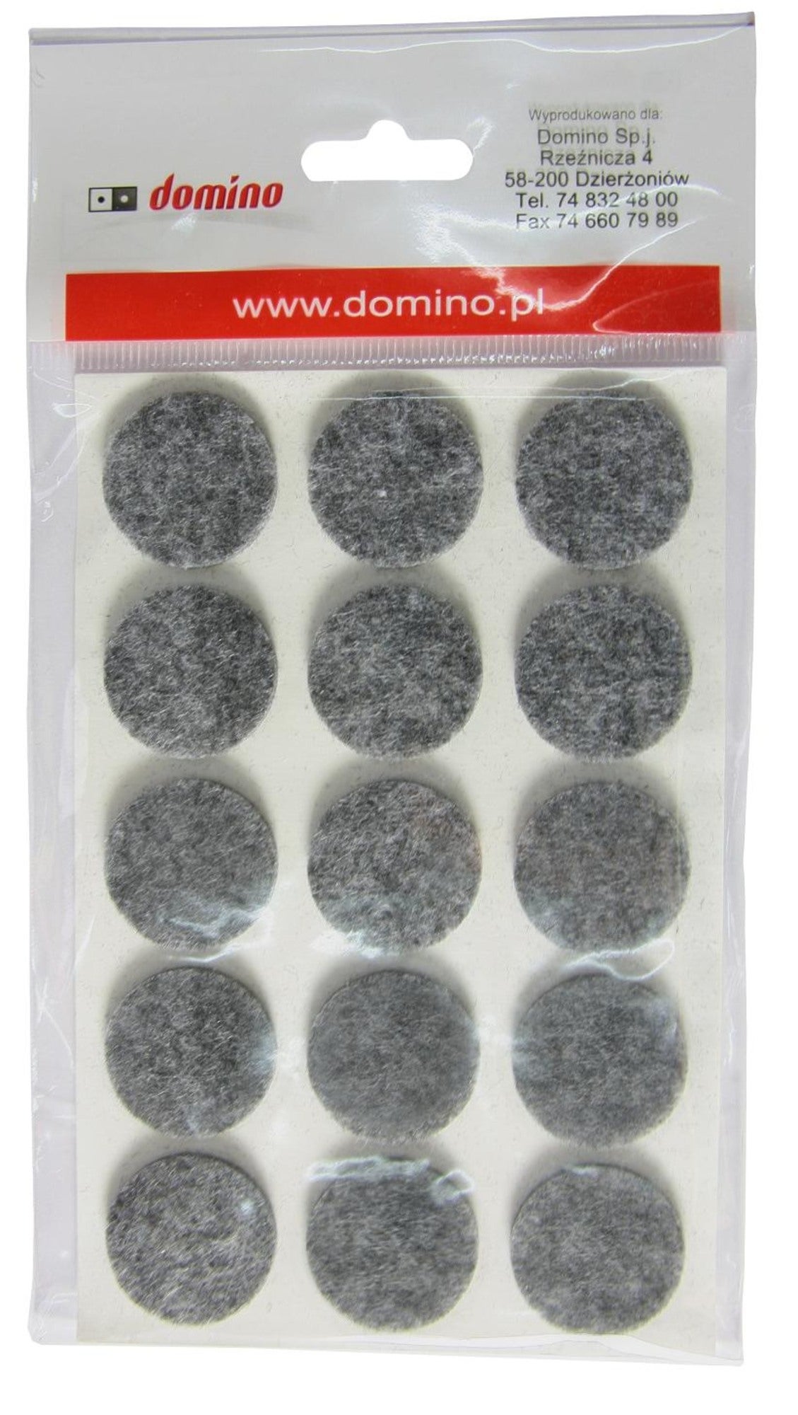 Podkładki filcowe samoprzylepne szare, ⌀28 mm, 12 szt.