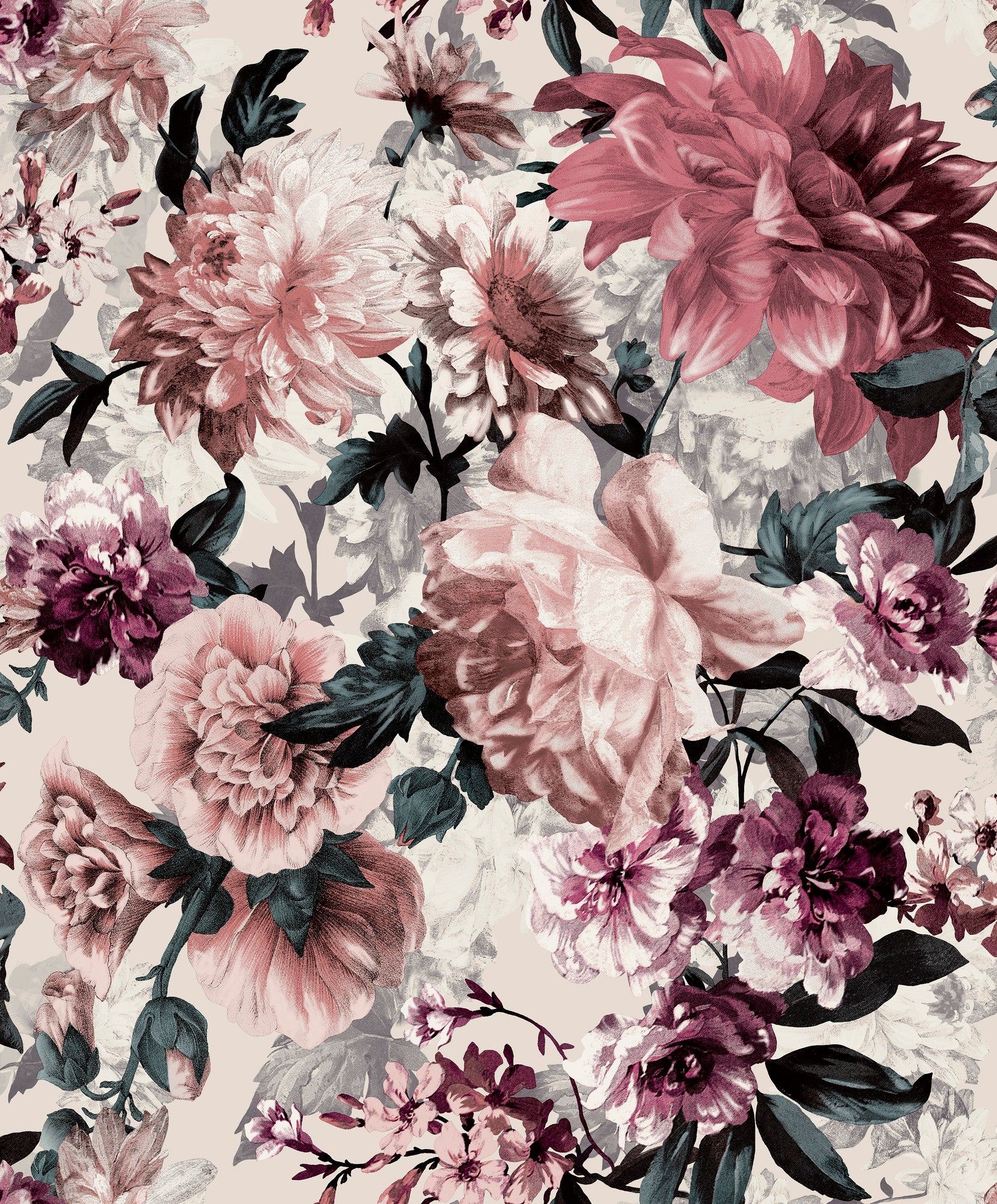 Tapeta winylowa na fizelinie secret garden - peonie różowe 0
