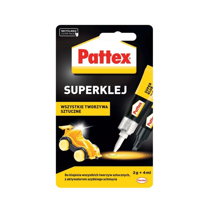 Klej do plastiku Pattex S.O.S. Super 2g + 4ml