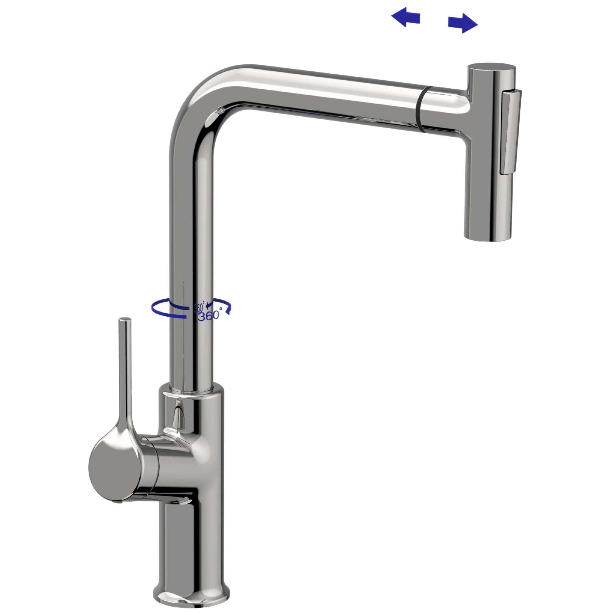 Bateria kuchenna z wyciaganą wylewką Invena Farsala BZ-40-L01-S 1