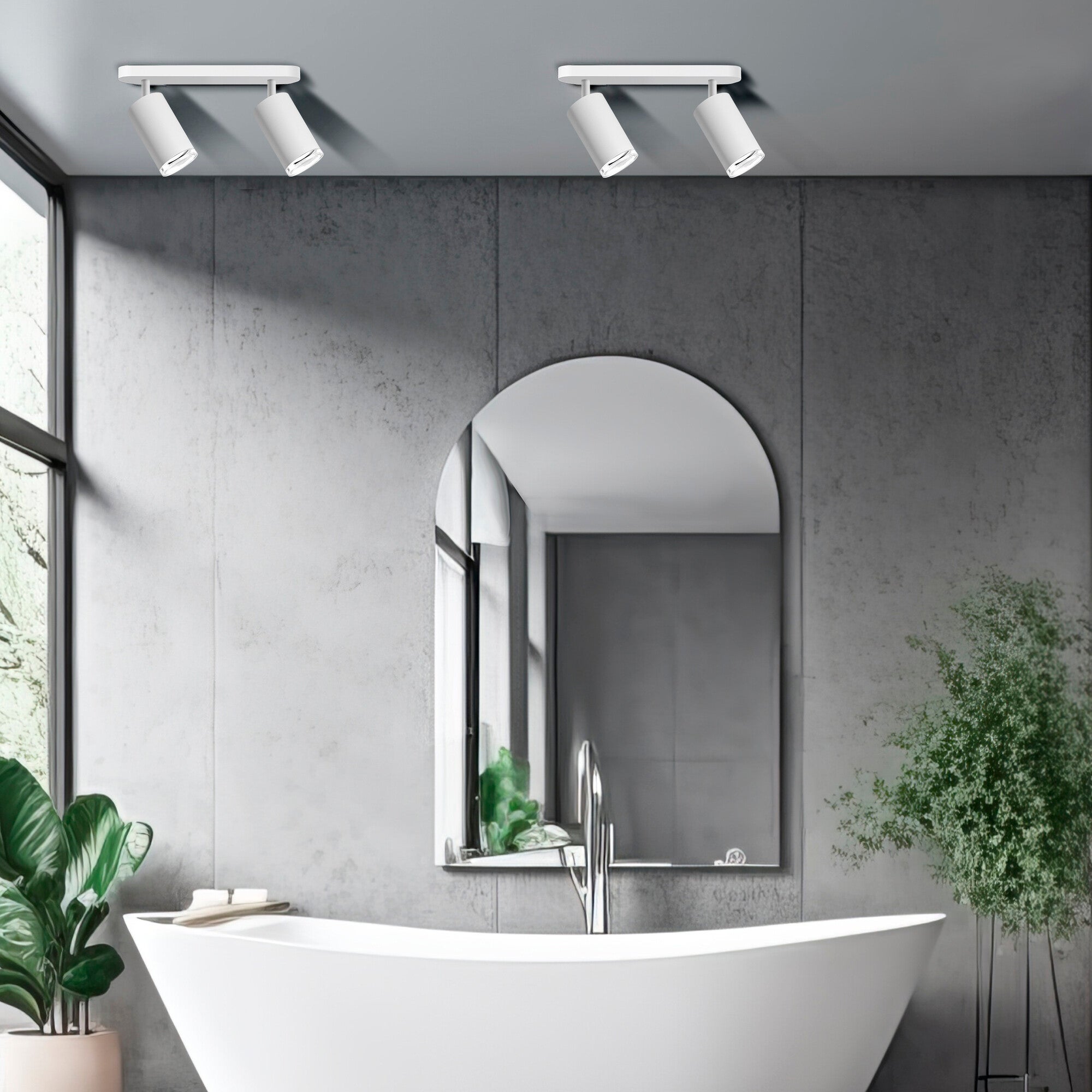 Listwa ścienno-sufitowa Turyn 2xGU10 biała 1