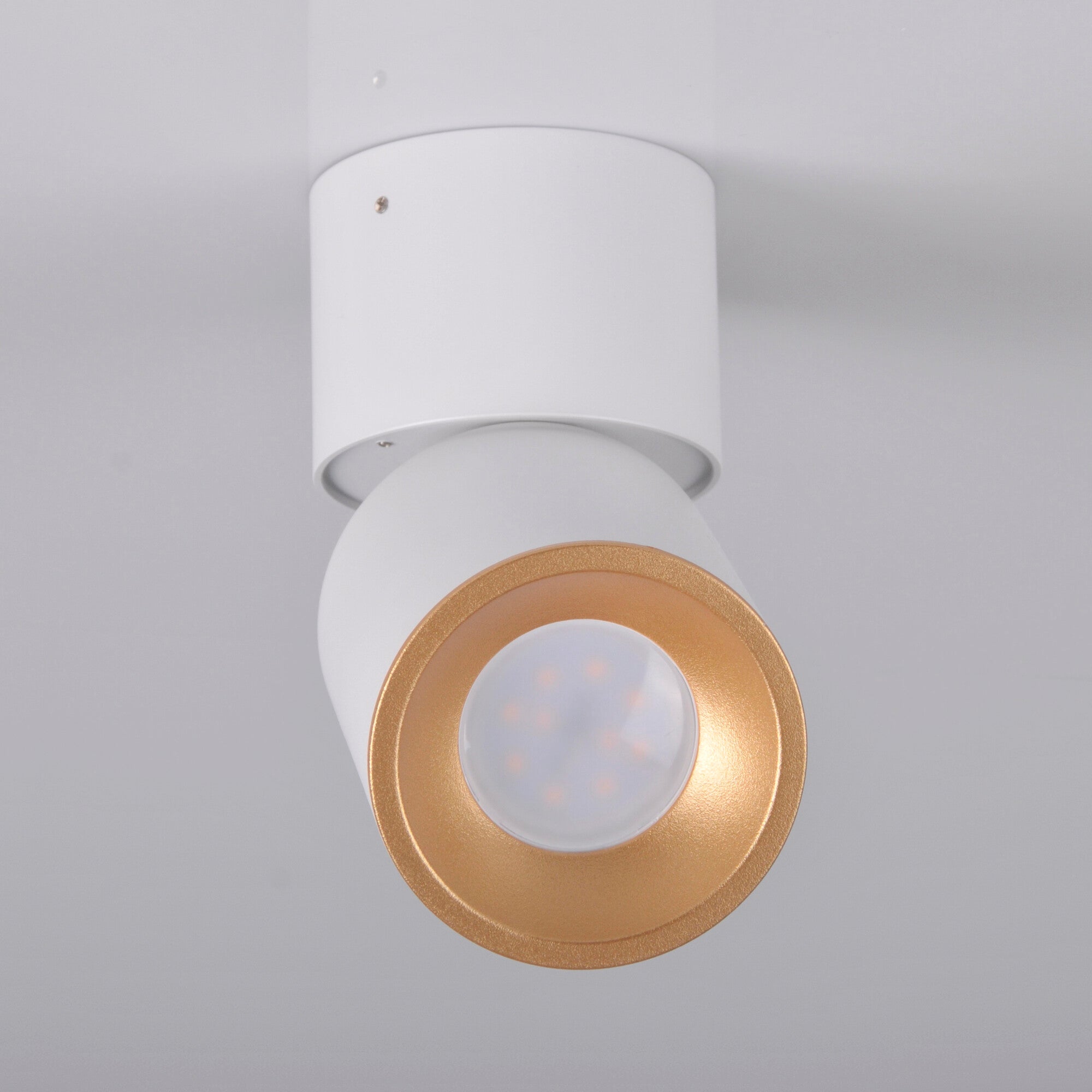 Oprawa natynkowa Obracalna GU10 biało-złota 2