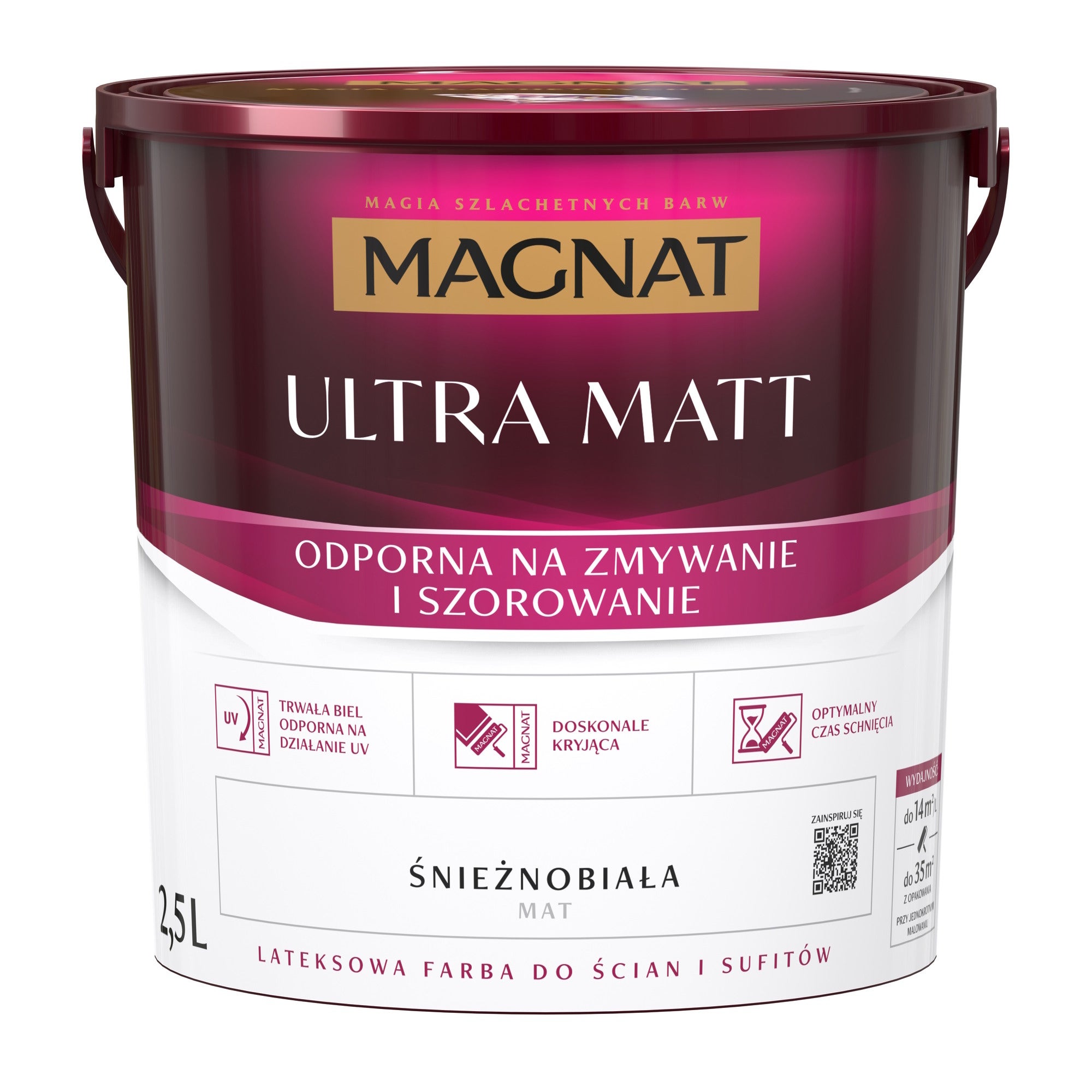 Farba Magnat Ultra Matt biały  2,5L