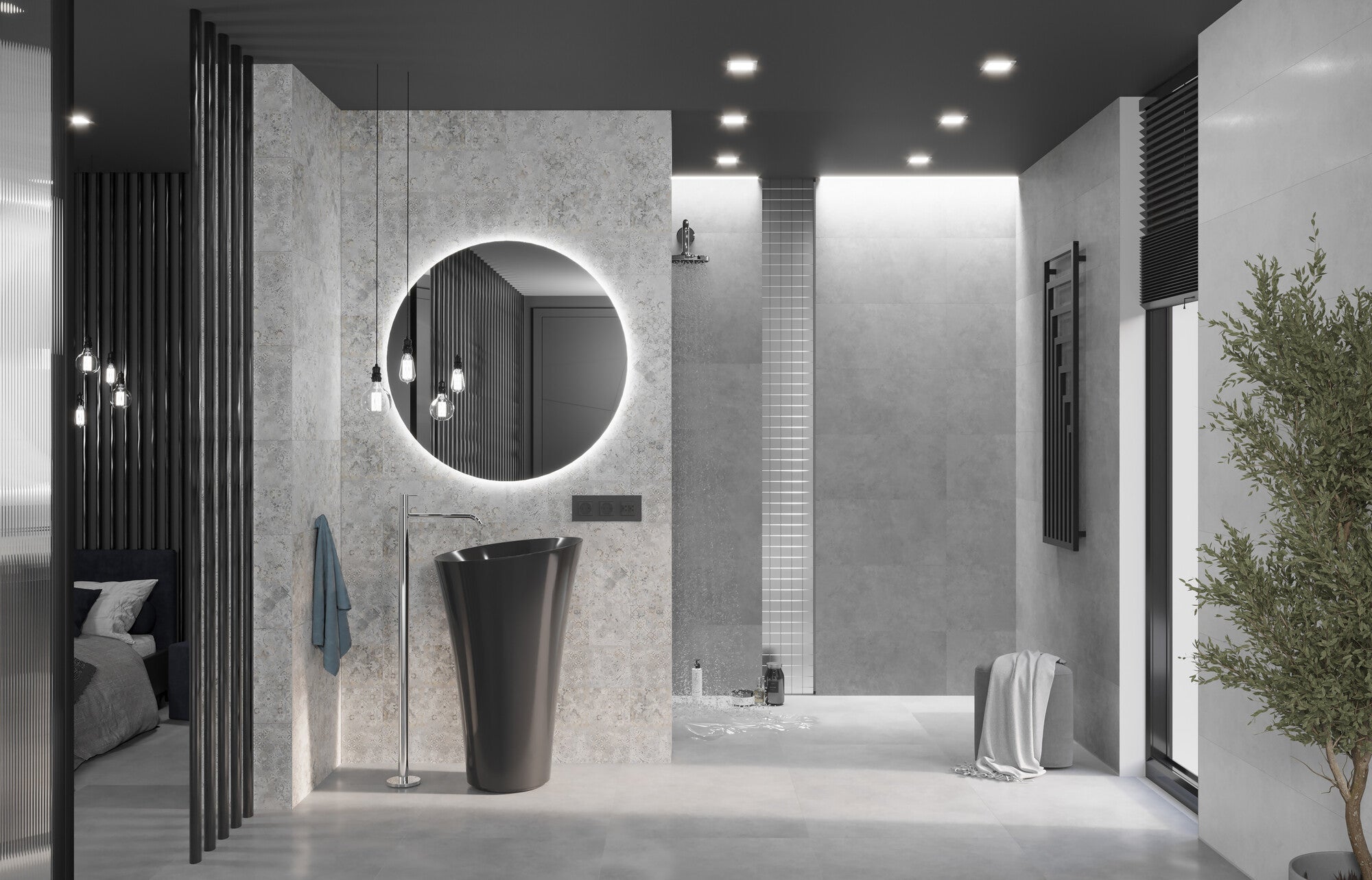 Płytka ścienna Montreal Grey rektyfikowana 1,8 m2 1