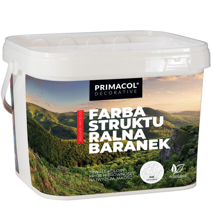 Farba strukturalna Primacol baranek biała 10l
