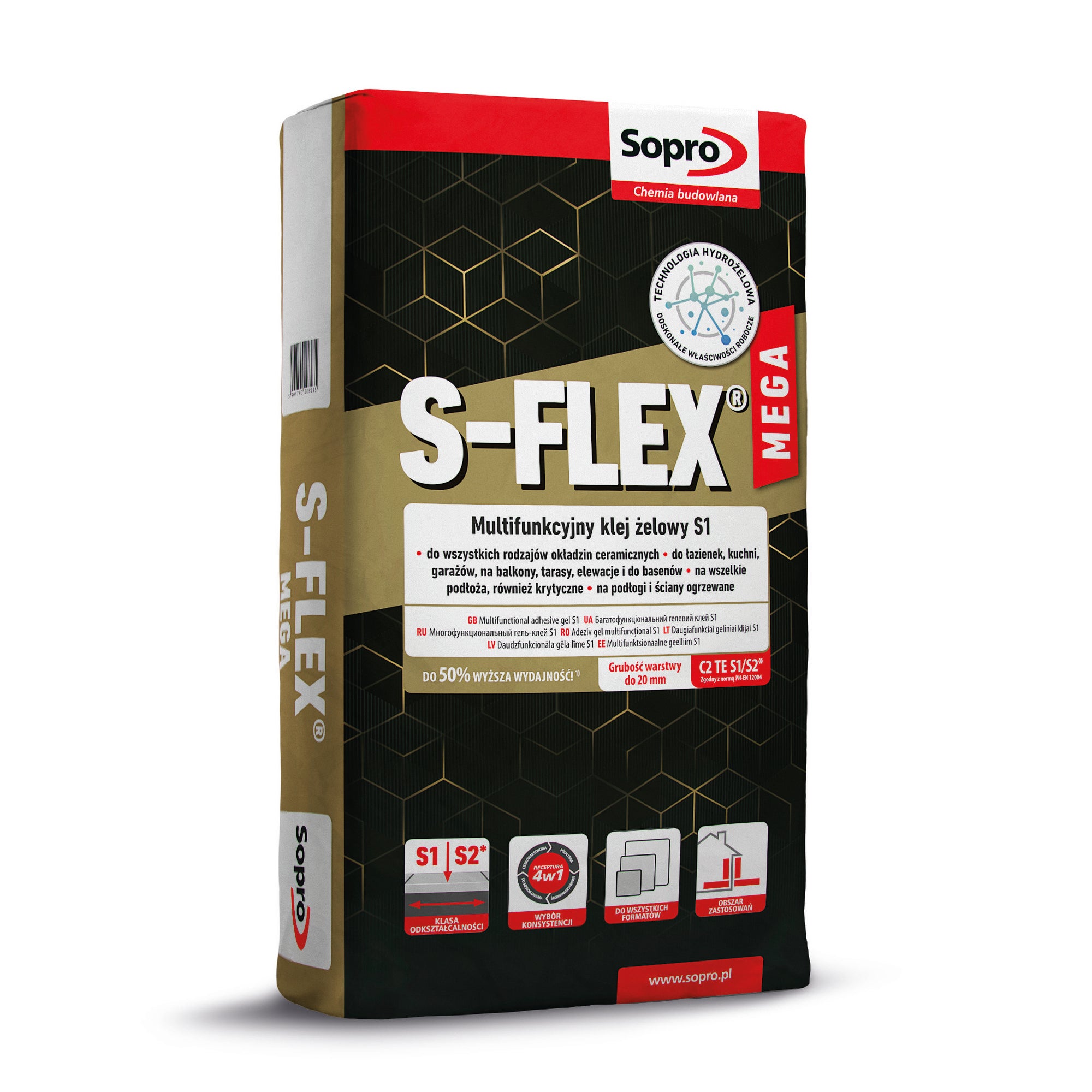 ZAP.KLEJ.SOPRO S-FLEX MEGA SZARA 5 KG