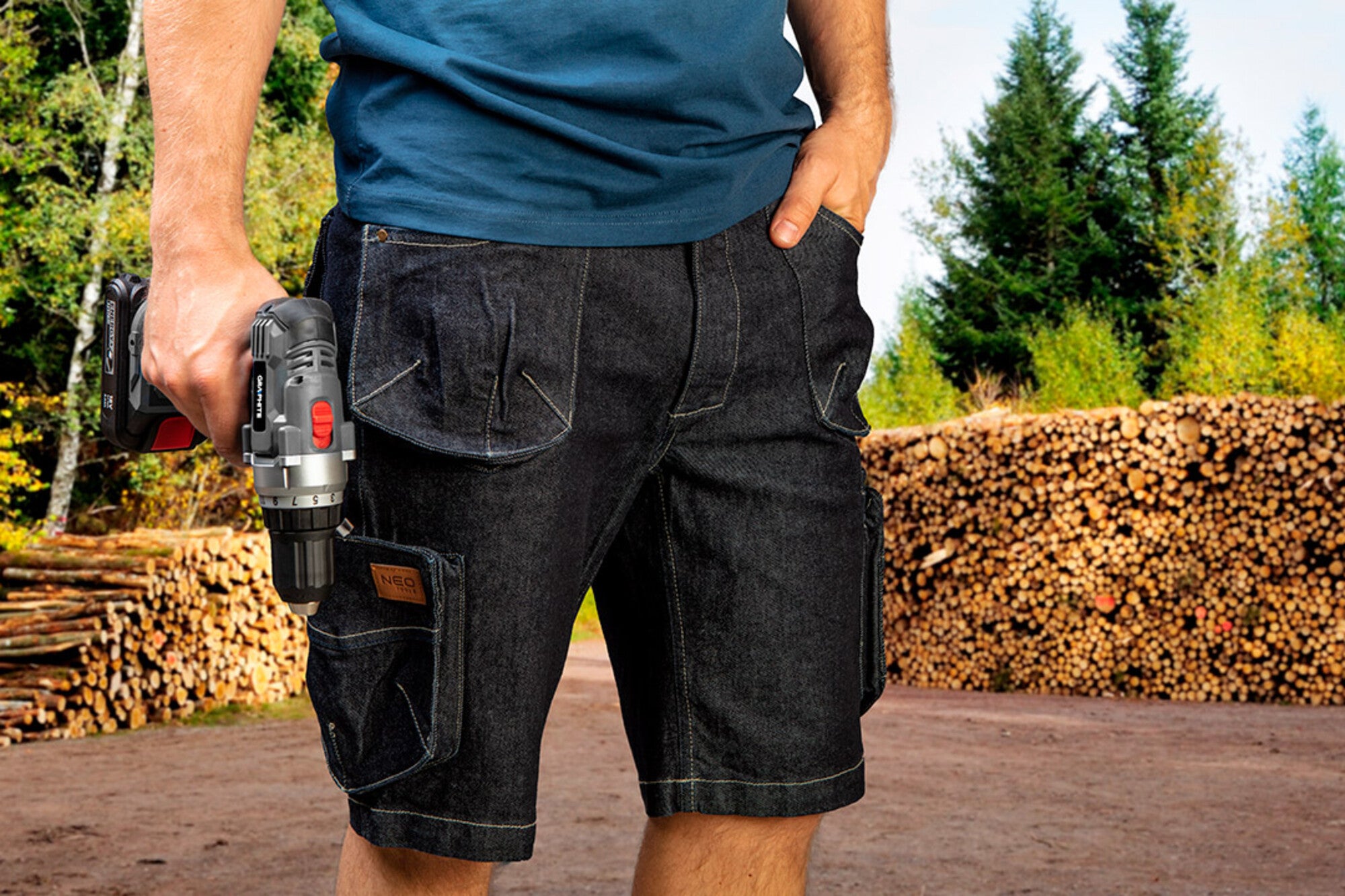 Krótkie spodenki robocze DENIM 81-279 NEO, rozm. XL (54) 2