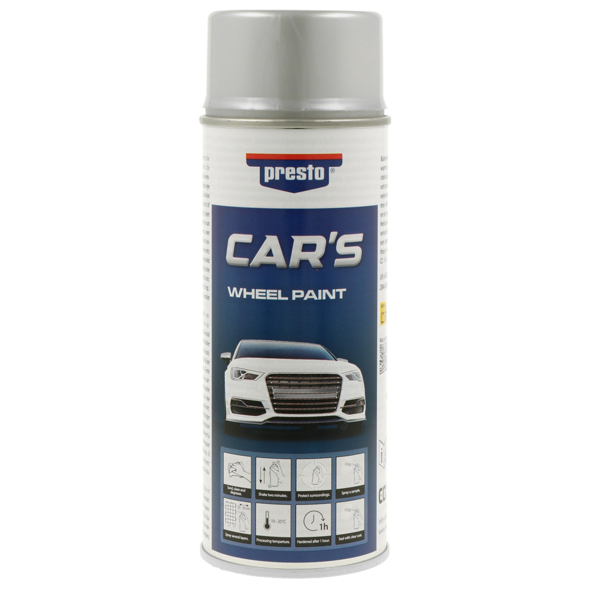 Lakier do felg aluminiowych Presto Cars srebny 400ml