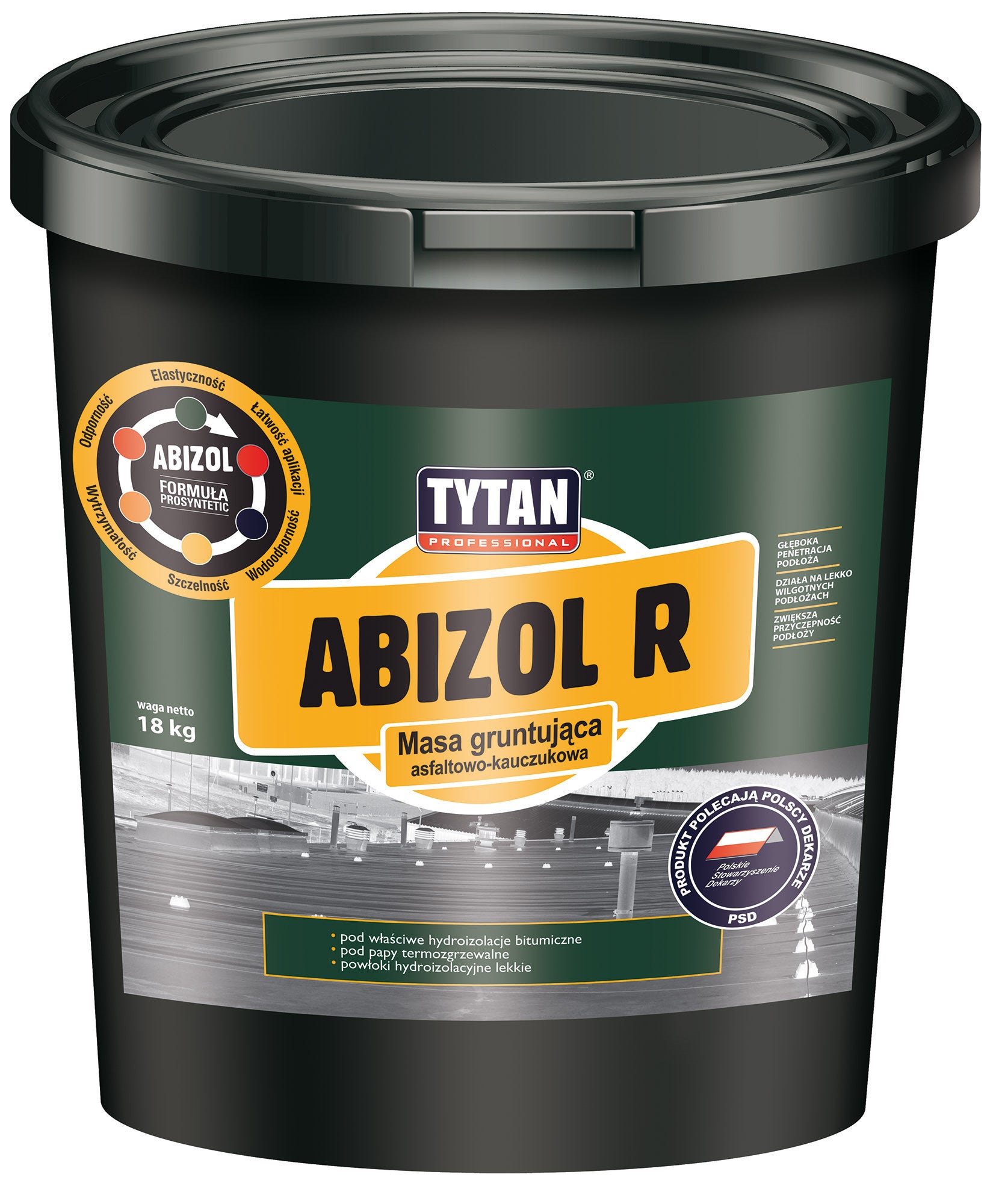 Masa gruntująca asfaltowo-kauczukowa Tytan Abizol R 18 kg 1