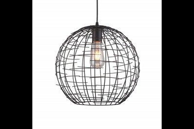 Oprawa sufitowa VIELA 2 1x E27, czarno-złoty, średnica 35cm, materiał metal