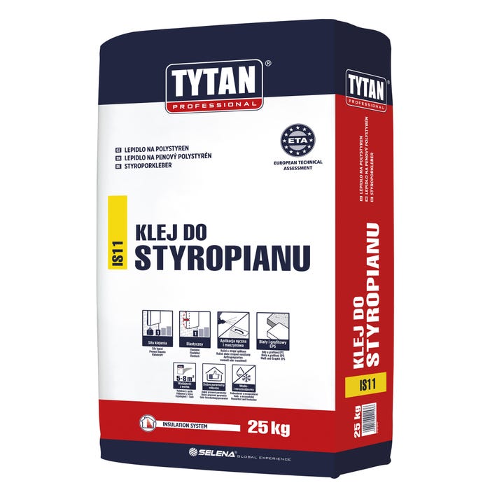 Zaprawa klejąca do styropianu szara Tytan IS11 25 kg