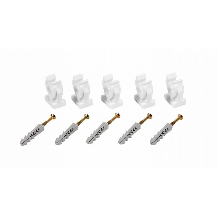 Uchwyt pojedyńczy ze śrubą i kołkiem 22 mm 5 szt