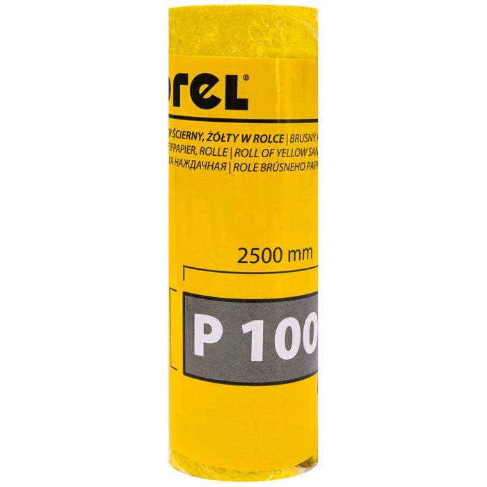 Papier ścierny w rolce żółty 115 mm P100, 2,5 m