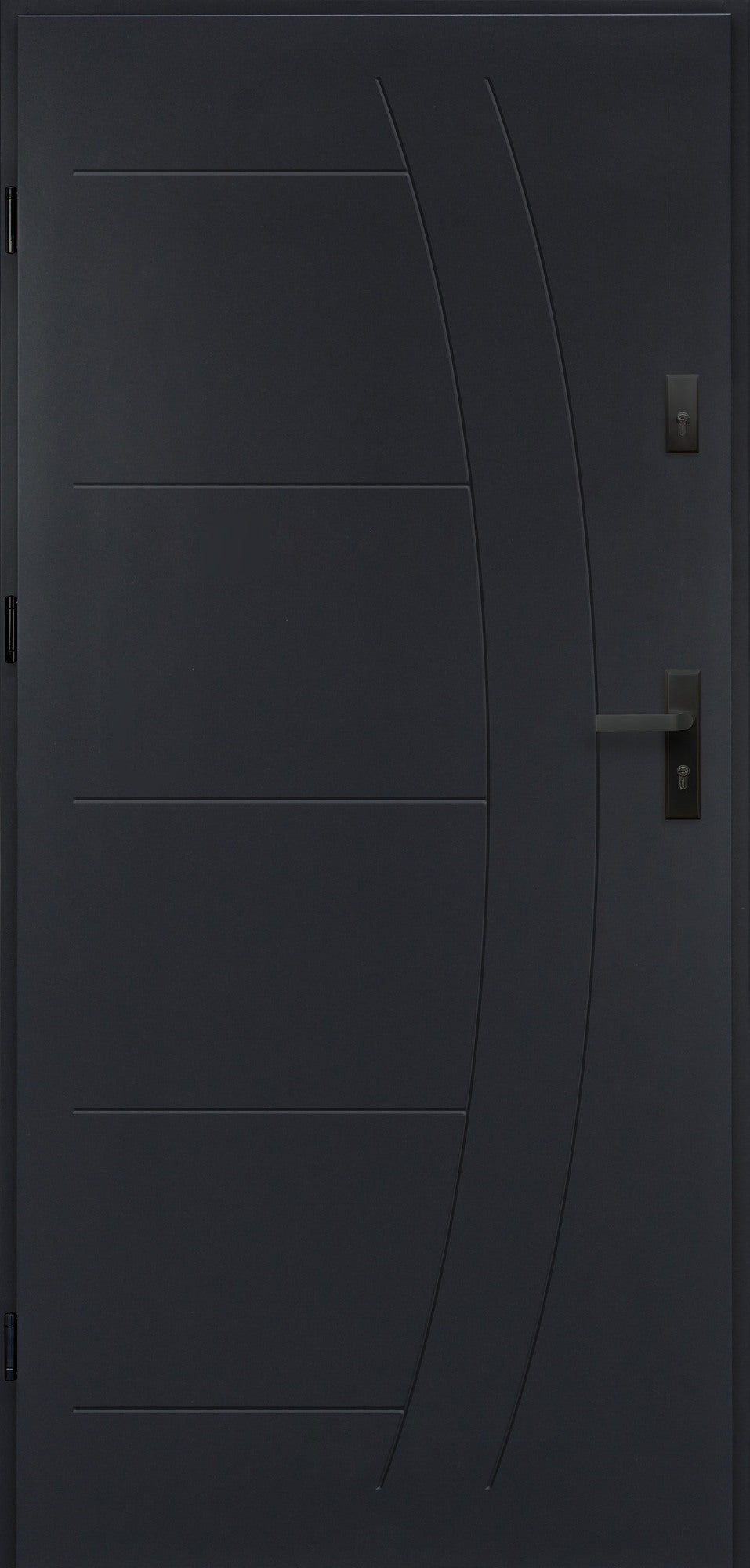 Drzwi stalowe LYON antracyt 80 lewe