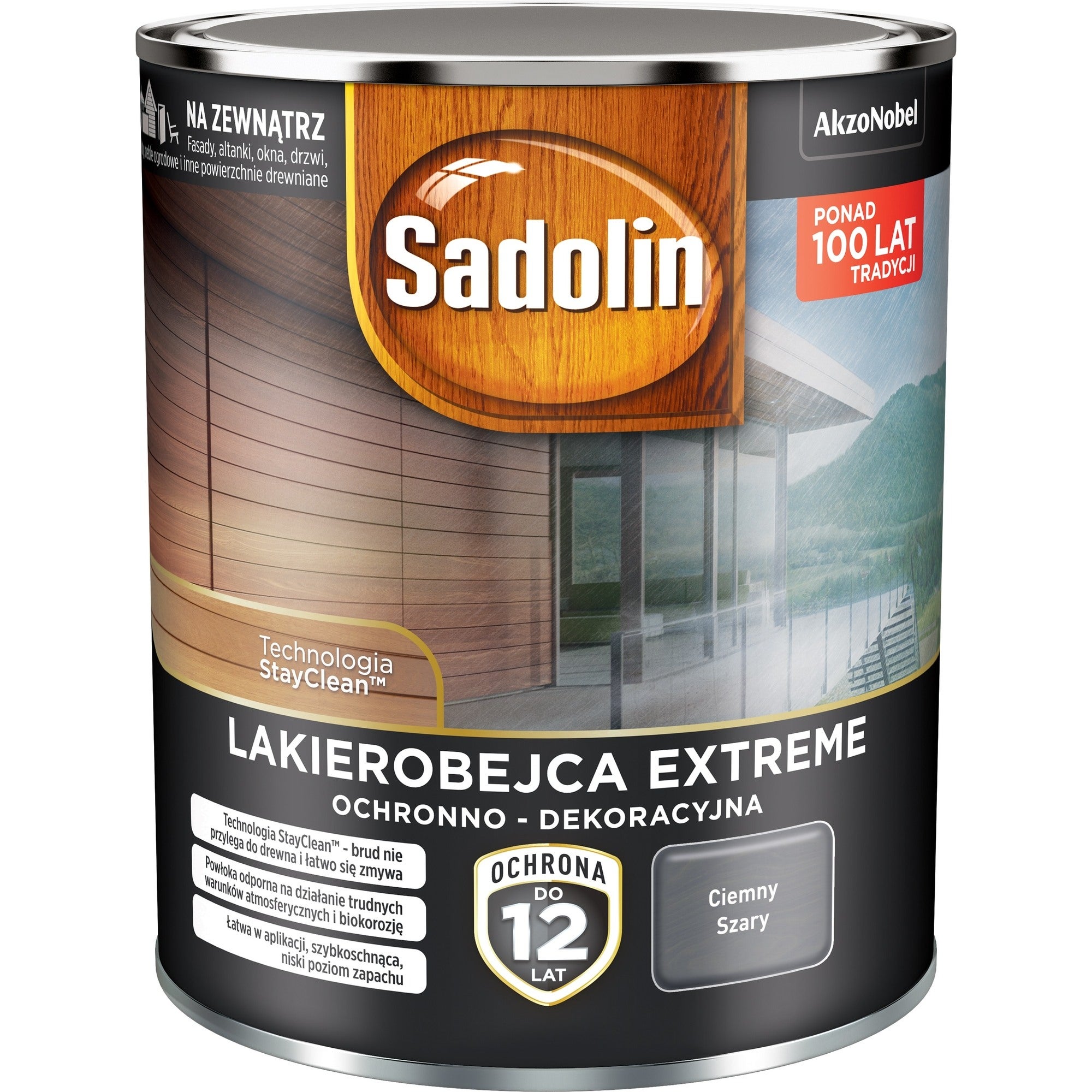 Lakierobejca Sadolin Extreme ciemny szary 0,7l 0