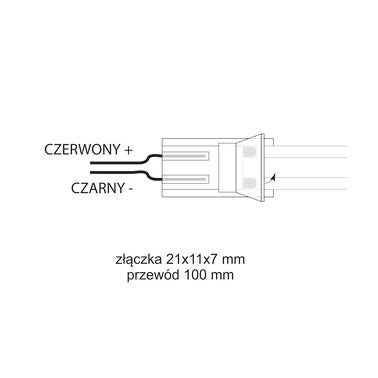Złącze zasilające do taśm LED COB 8mm 2 pin jednostronne 12 24V DC 3A 1