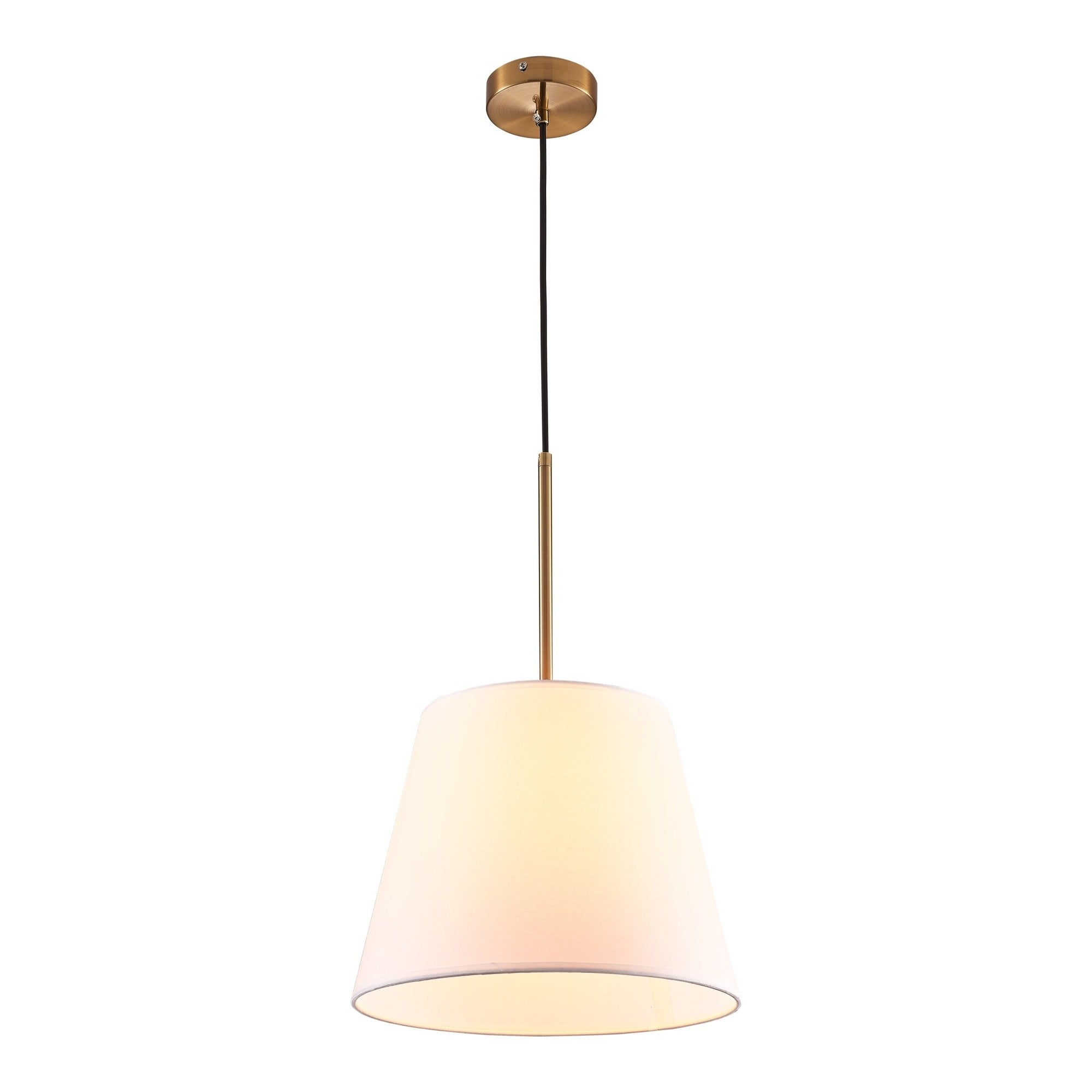 Lampa wisząca Elena 1xE27 biała/złota 1