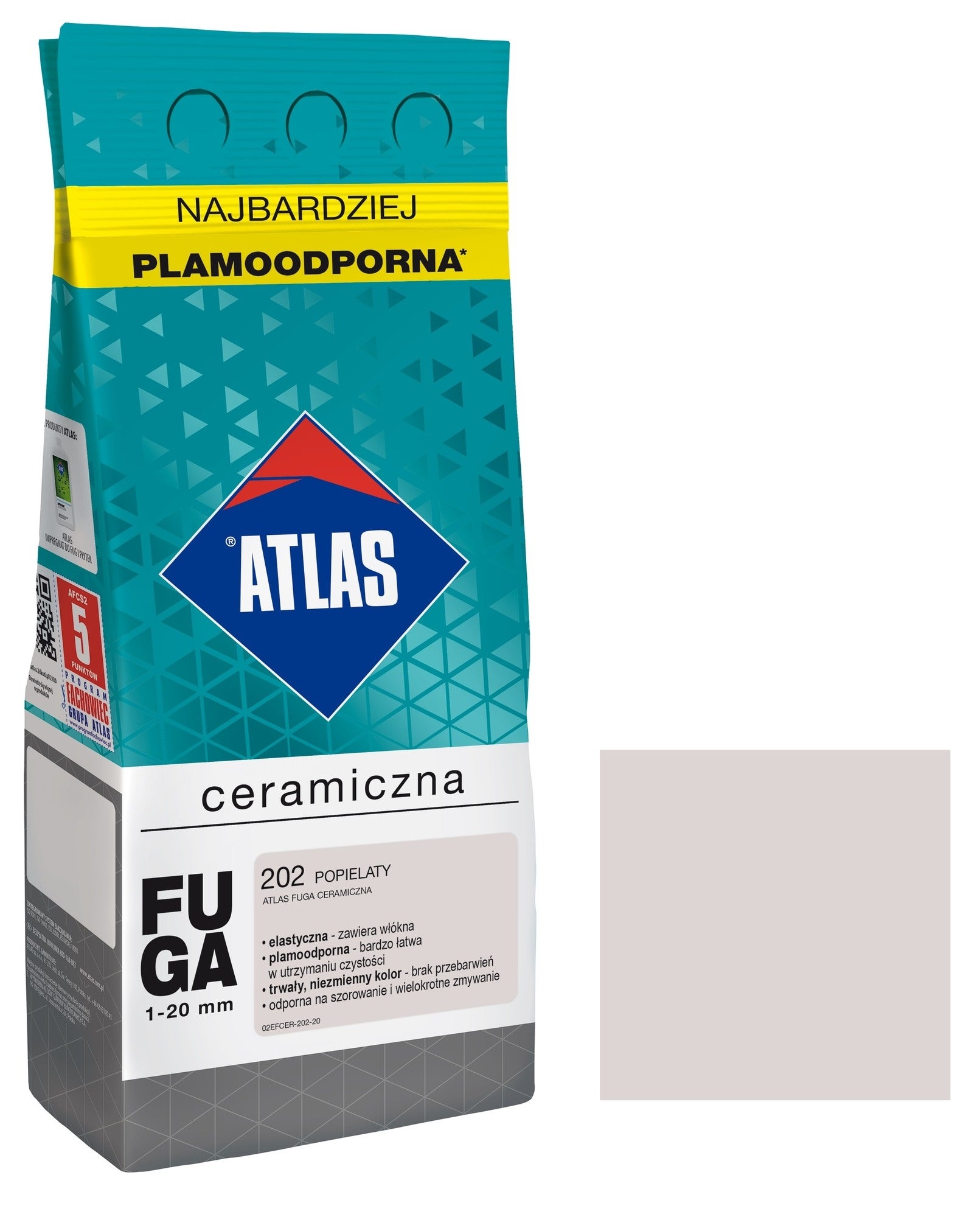 Fuga ceramiczna Atlas 202 popielaty 2kg