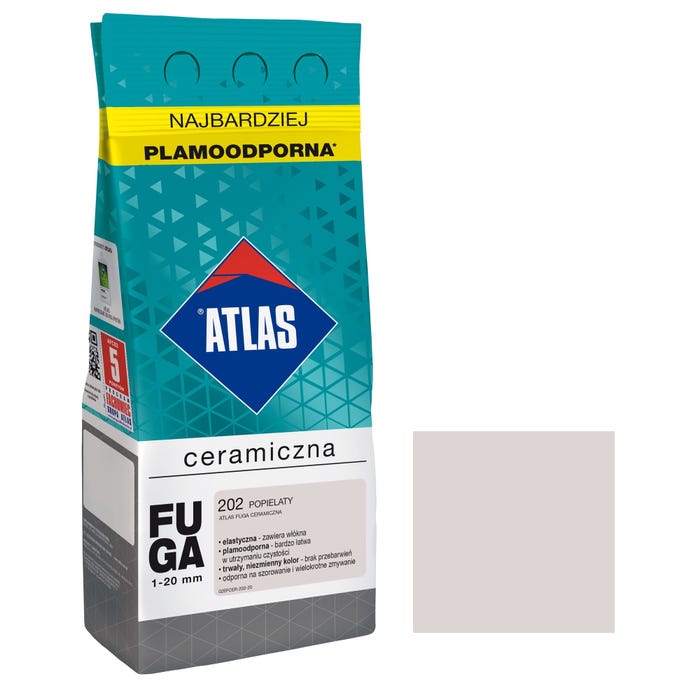 Fuga ceramiczna Atlas 202 popielaty 2kg