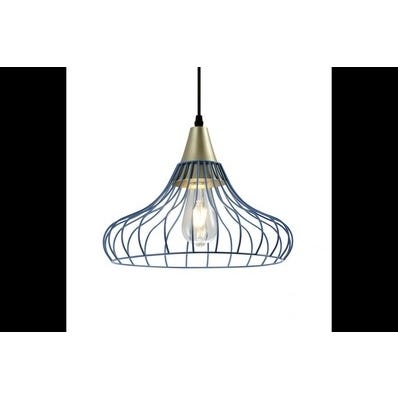 Oprawa sufitowa LOTTE 1x E27, niebieski, średnica 33cm, materiał metal