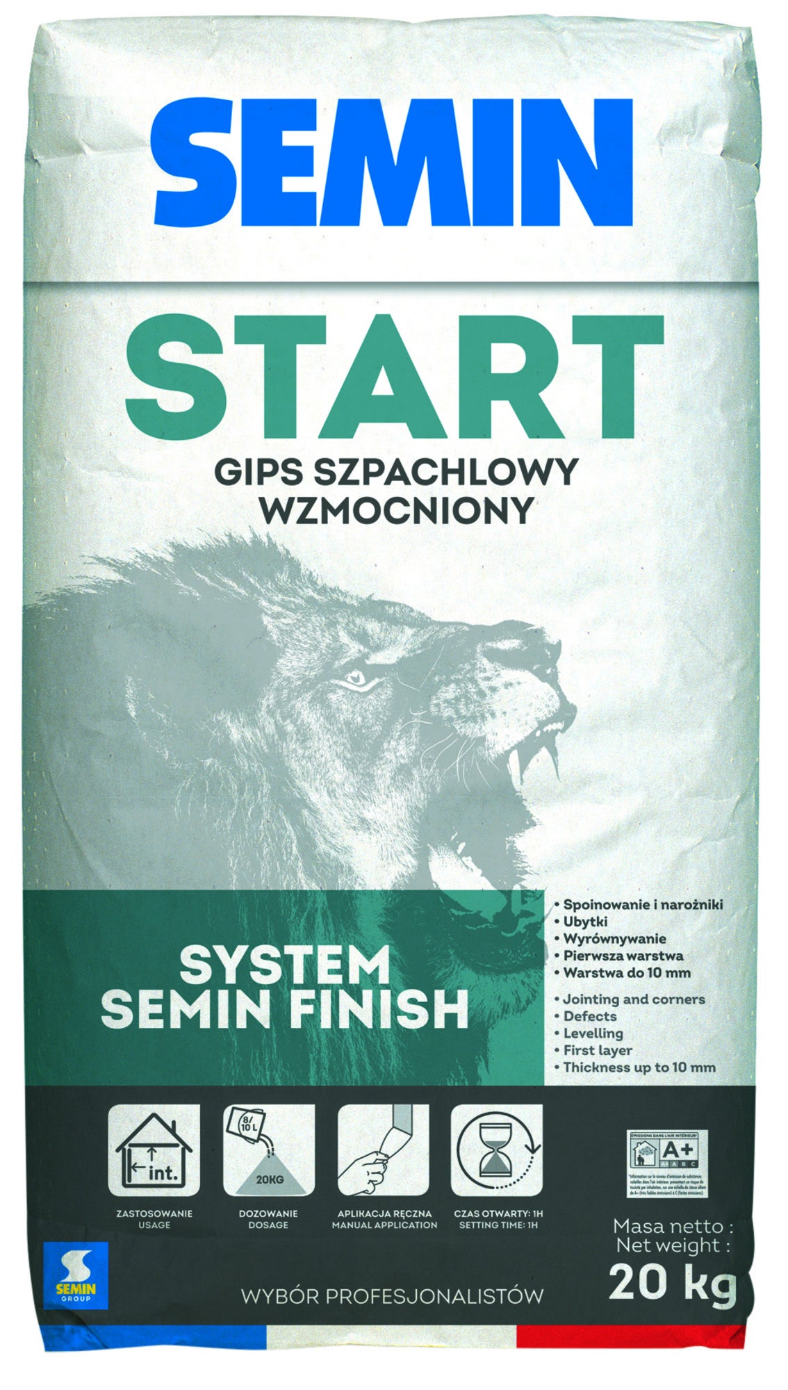 Gips szpachlowy Semin Start 20 kg 