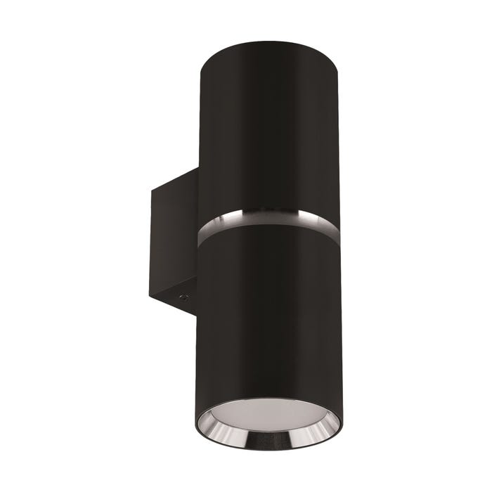 Lampa ścienno sufitowa DIOR 2xGU10, kolor czarno-chromowy, kinkiet, dwukierunkowy