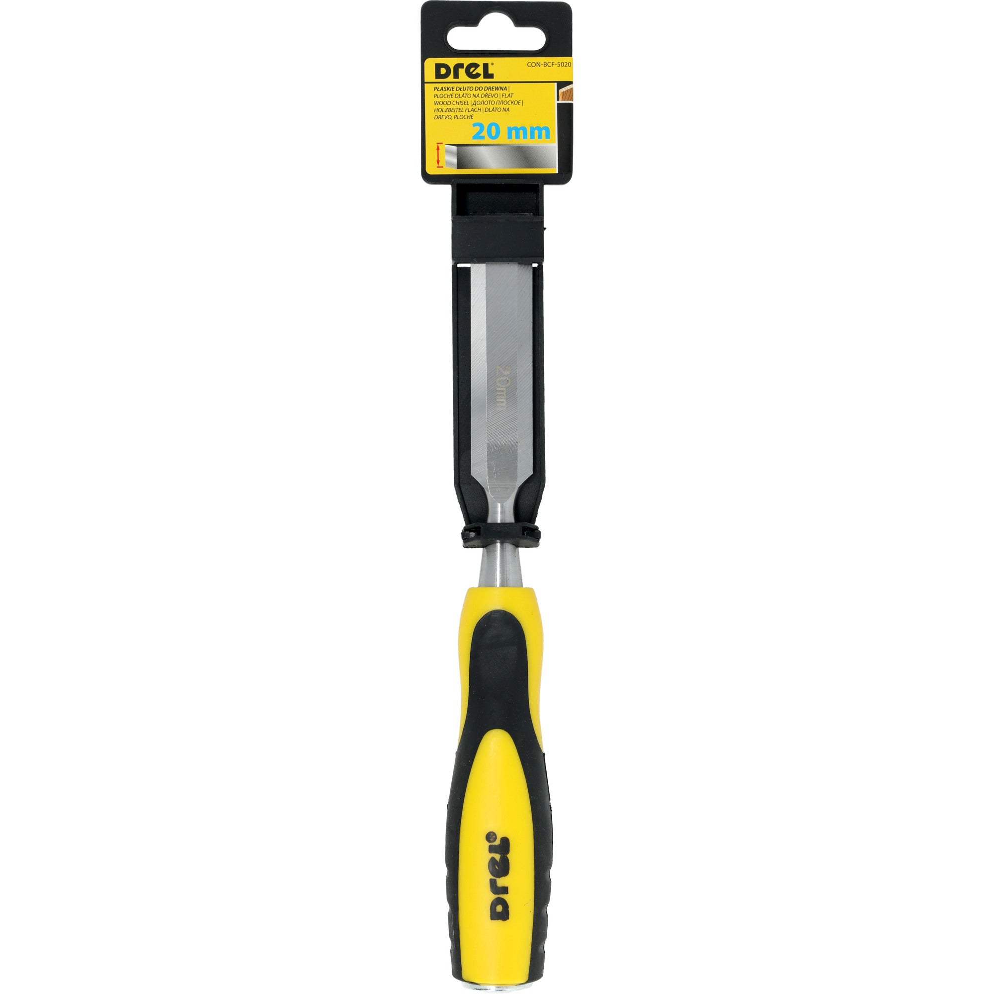 Dłuto płaskie do drewna z plastikową rączką, DREL 20 mm 2