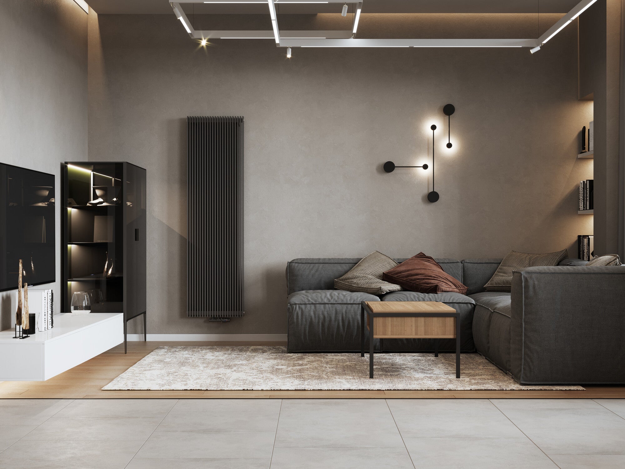 Grzejnik łazienkowy Afro New 160x30 cm, grafitowy 2