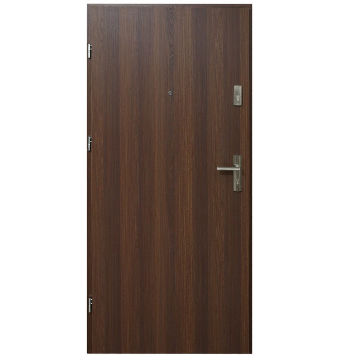 Drzwi wejściowe wewnątrzlokalowe Dioryt 90 cm lewe orzech premium