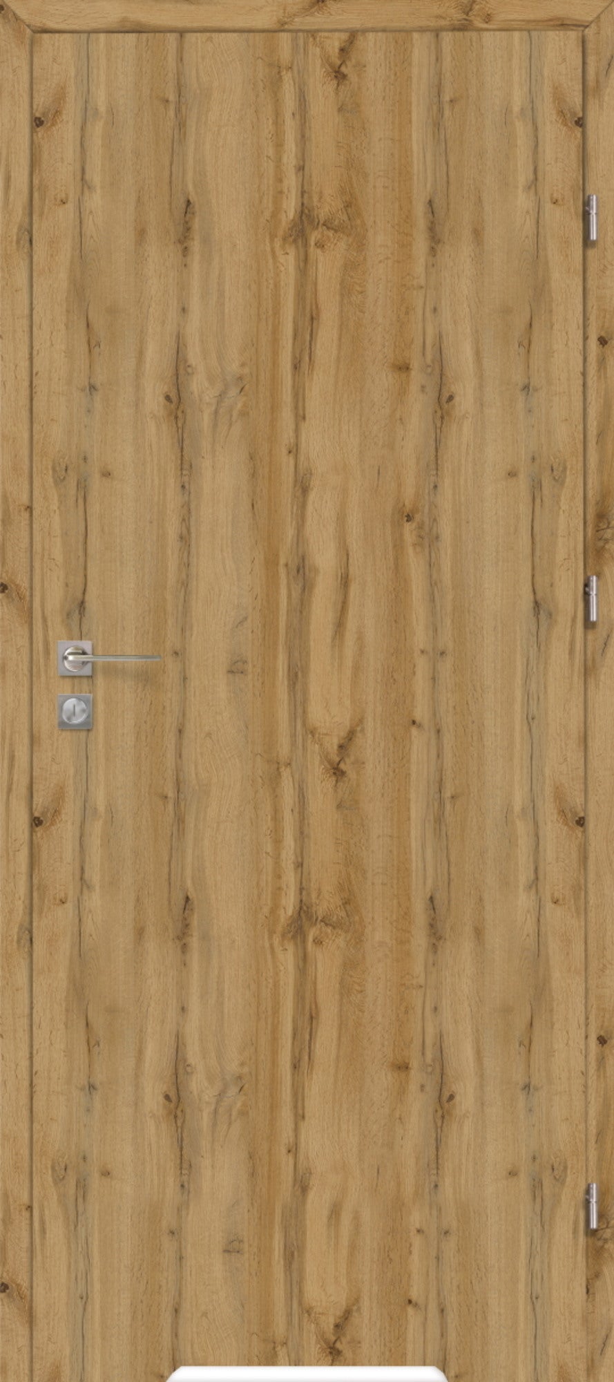 Skrzydło łazienkowe pełne gładkie 70 prawe dąb olejowany