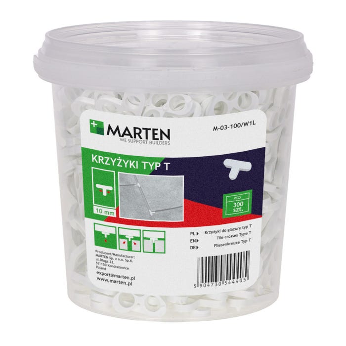 Krzyżyki typ "T" 10 mm 300 szt.
