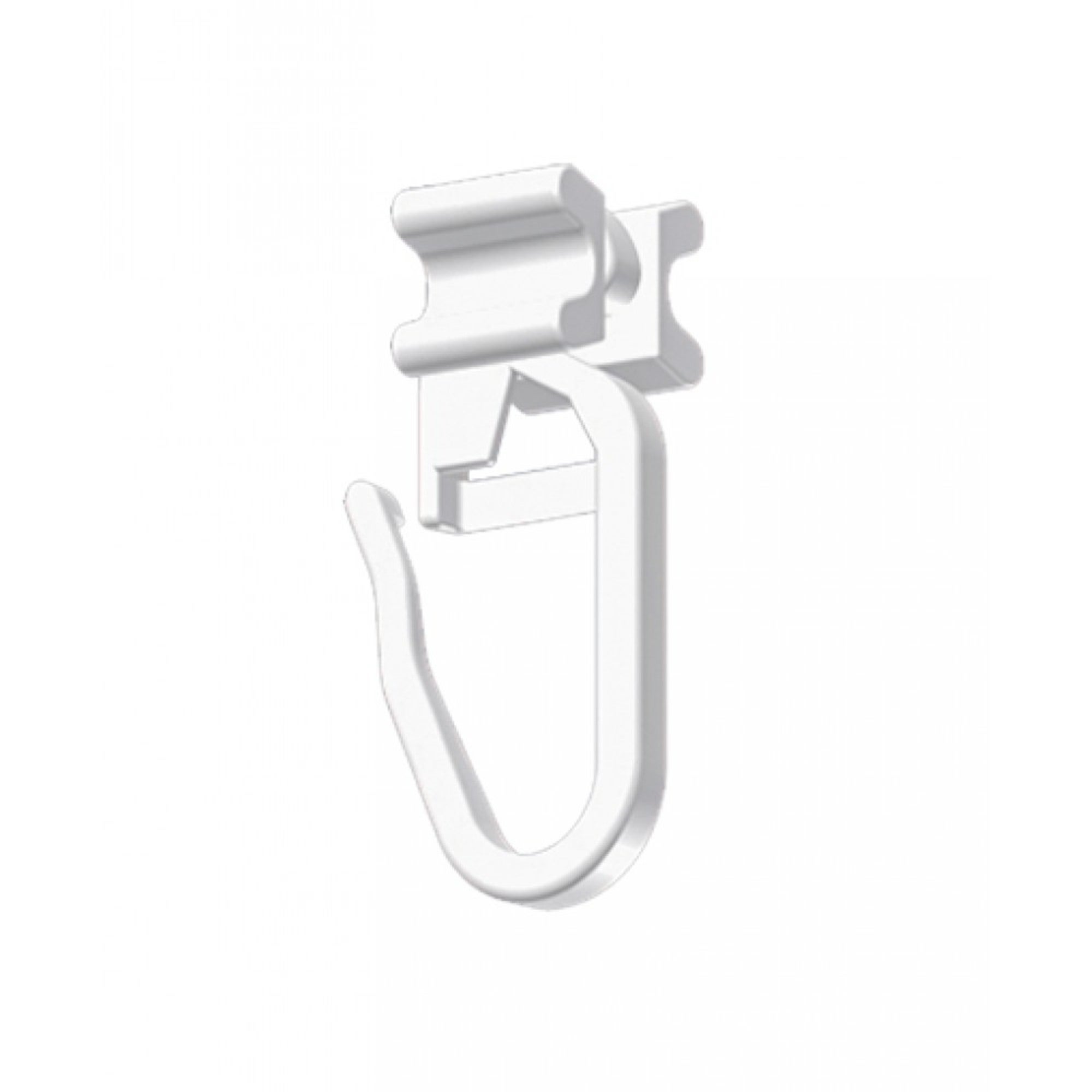 Agrafka ze ślizgiem biała do szyn sufitowych (20 szt.)