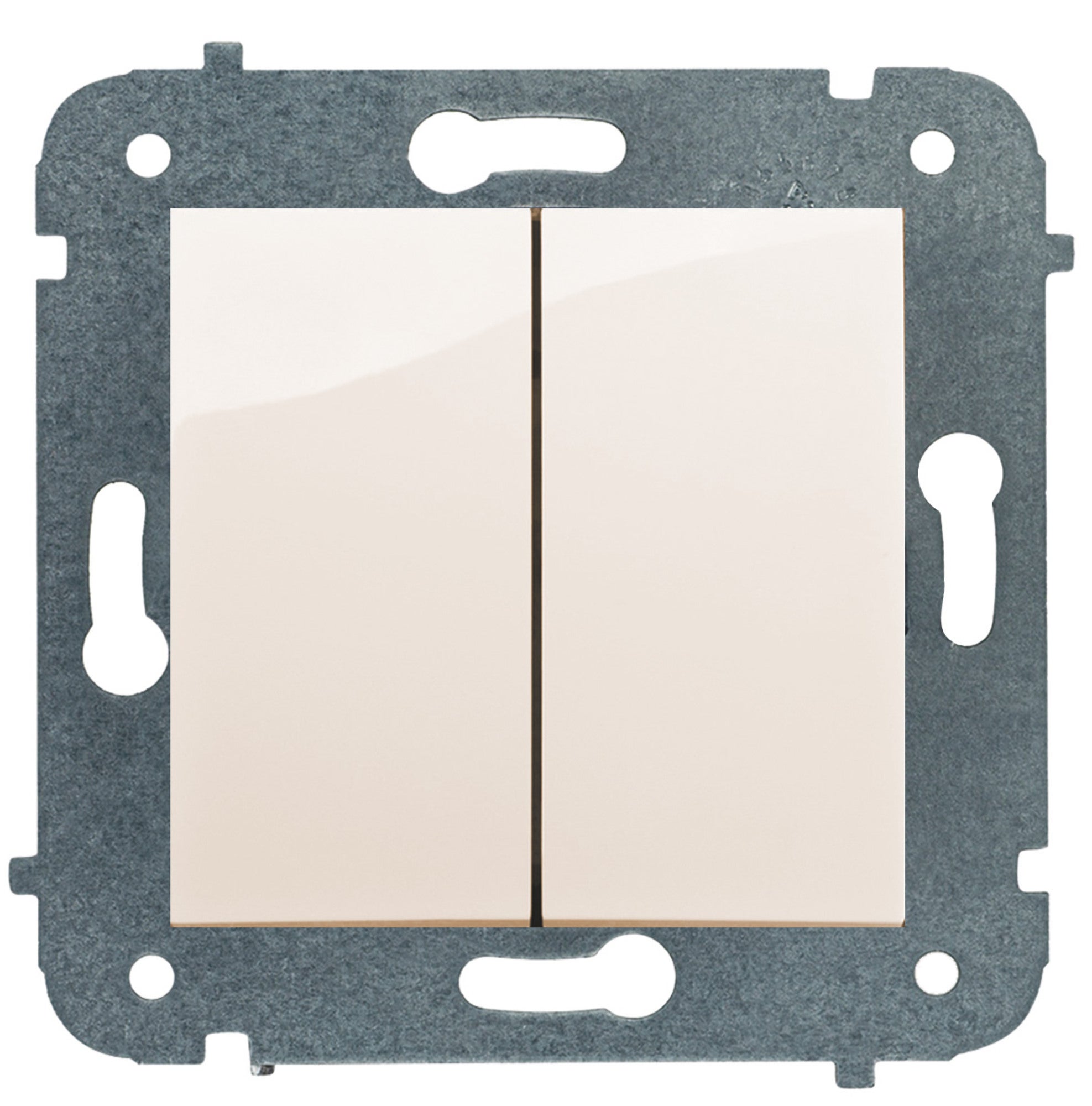 Carla krem przycisk żaluzjowy z ramką