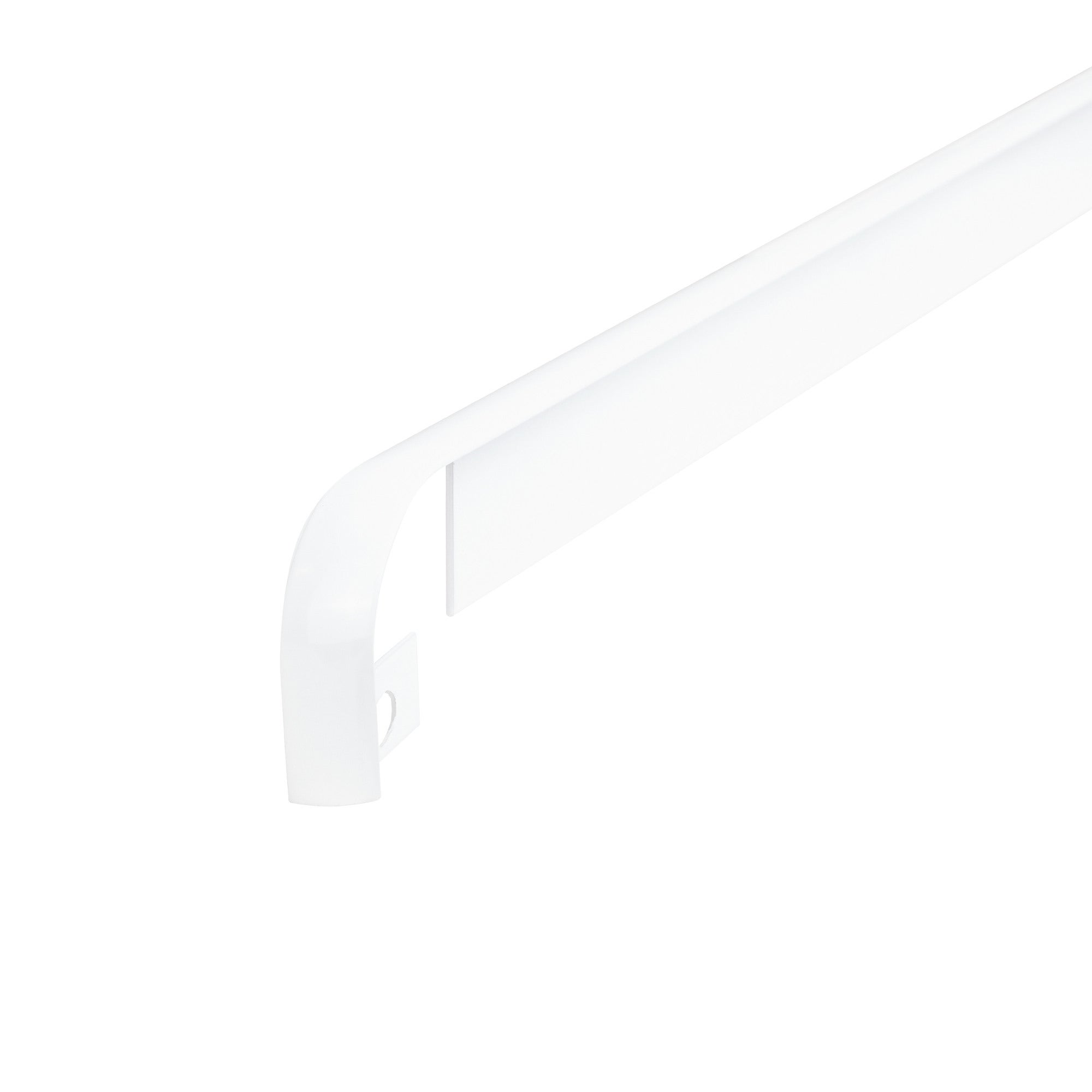 Listwa do blatu aluminiowa szczelinowa 28mm Cezar Biały RAL9016 połysk 0,62m