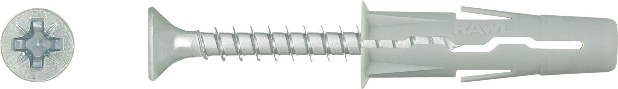 Kołek uniwersalny UNO 10x36 mm z wkrętem 5.0x50 mm (15 szt.)