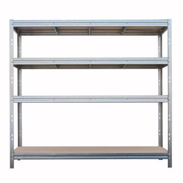 Regał magazynowy Rivet wym. 200x200x70 cm, 4 półki, nośność 600 kg