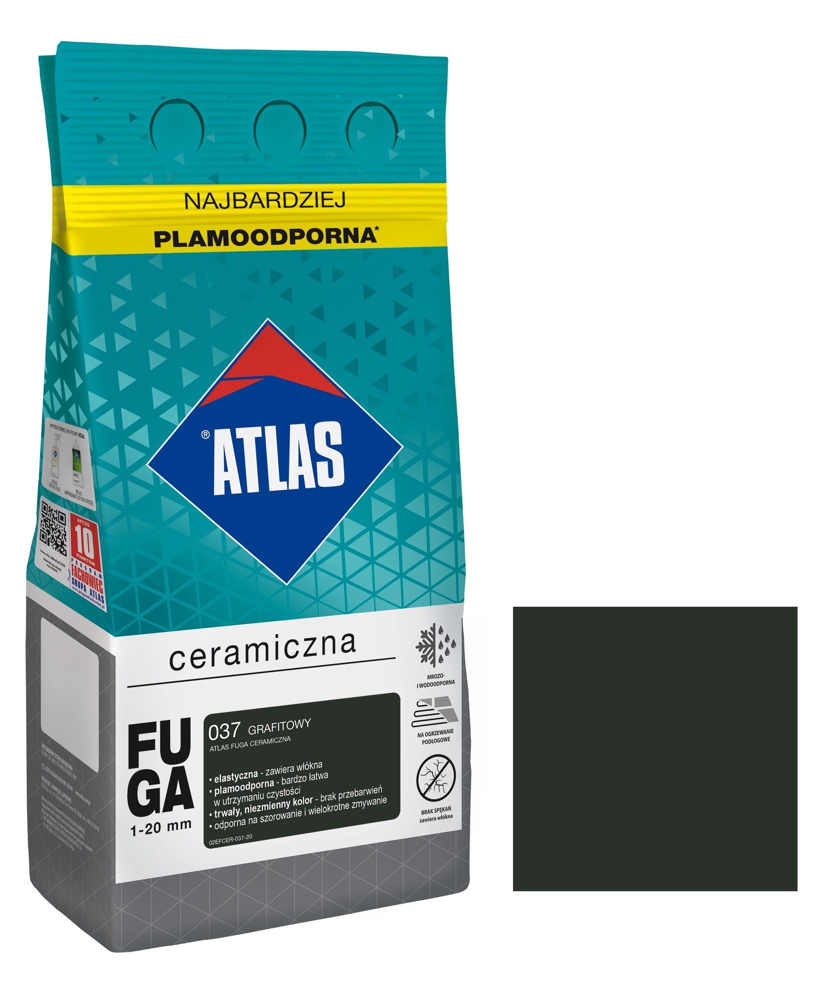 Fuga ceramiczna Atlas 037 grafitowy 5kg
