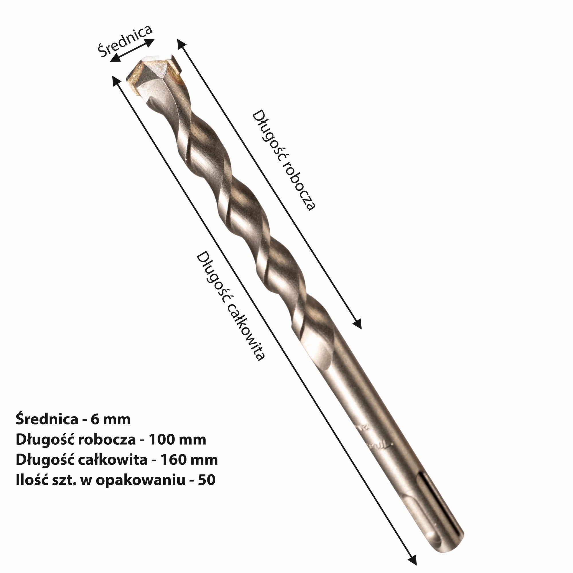 Wiertło do betonu 6x100/160 mm 50 szt. Makita