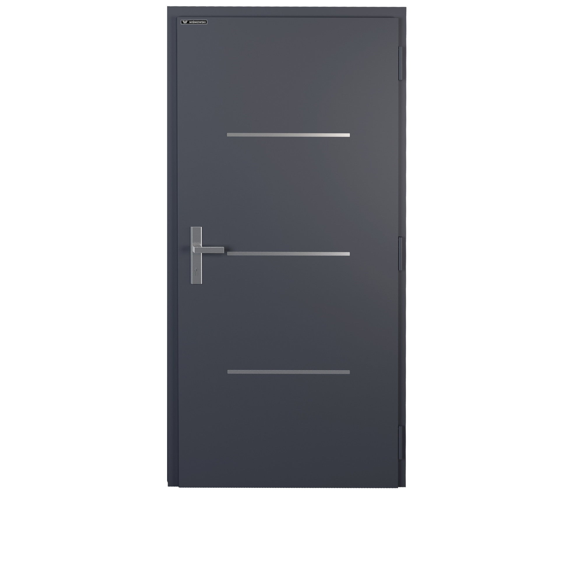 Drzwi zewnętrzne NOVIA Solid grafit 90 prawe