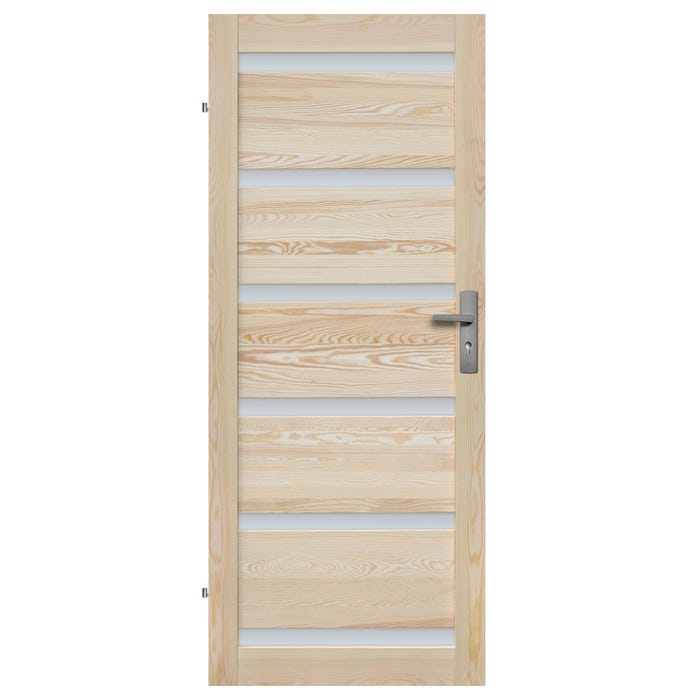 Skrzydło pokojowe Genewa 80 lewe sosna surowa