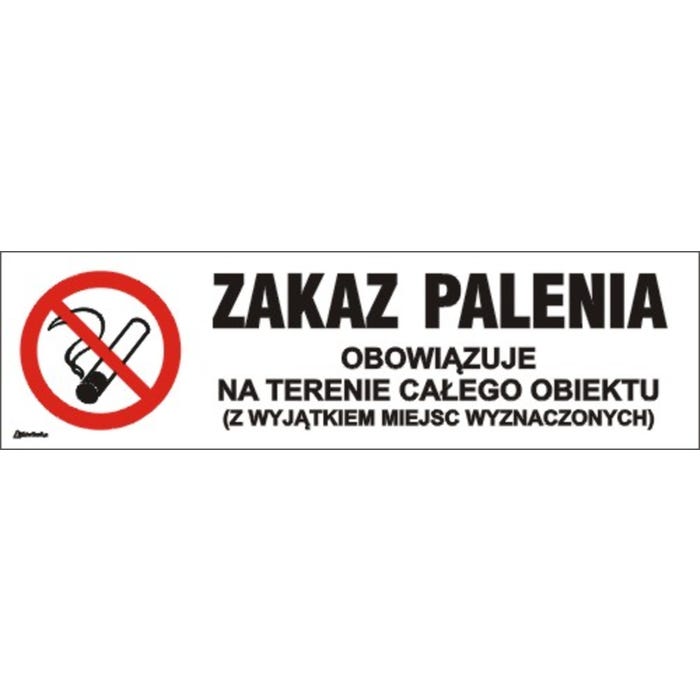 Znak informacyjny ZAKAZ PALENIA