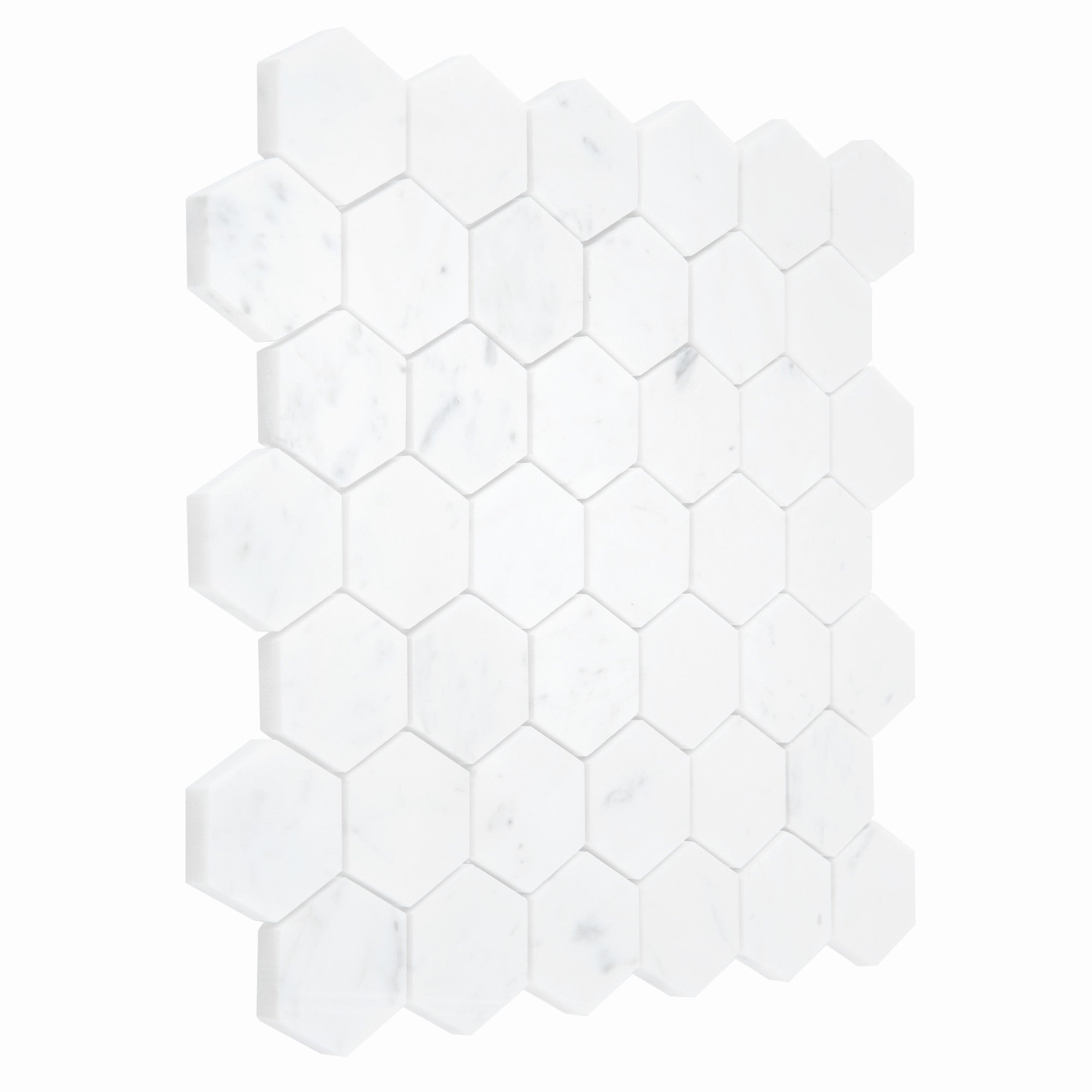 Mozaika kamienna Carrara white hexag. 29.8x30.2 cm 2