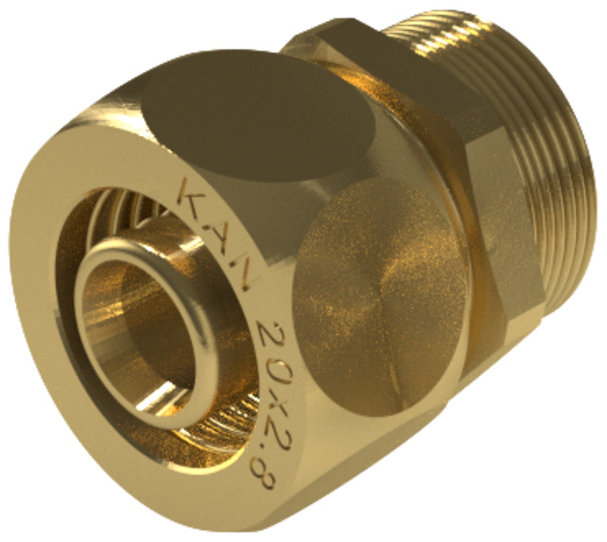 Złączka mosiężna skręcana Ultraline gwint zewnętrzny 14x1/2