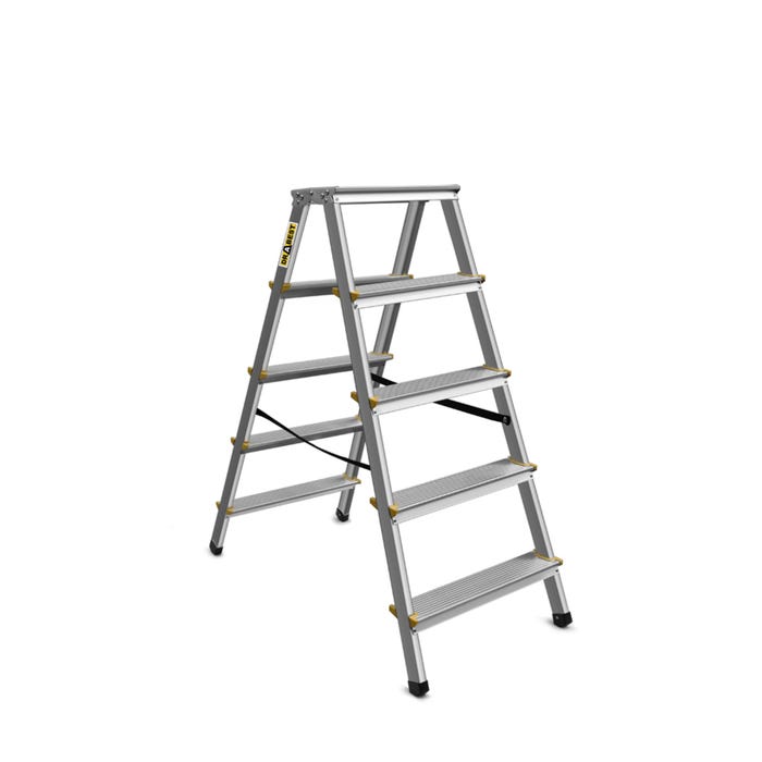 Drabina aluminiowa dwustronna 2x5 stopnie 150 kg